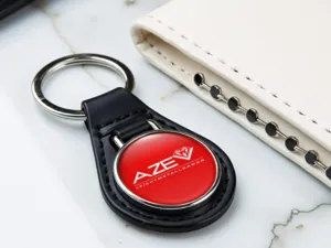 Azev Custodia Chiavi In Pelle Sodo Top Finitura Lucida